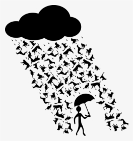 Clipart Raining Cats And Dogs, HD Png Download, Transparent PNG