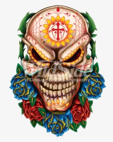 Day Of The Dead Evil Skull, HD Png Download, Transparent PNG