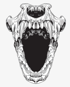 Clip Art Printed Vinyl Terror Stickers - Skull Mouth Tattoo Designs, HD Png Download, Transparent PNG