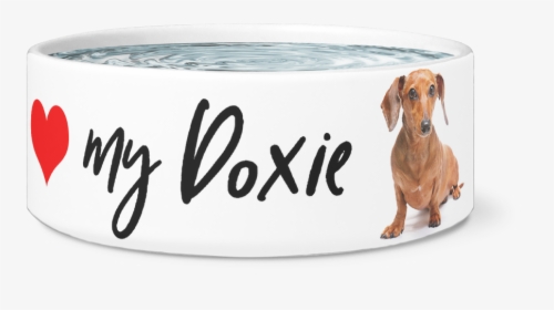 Large Dog Bowl, Love My Doxie Designer Dog Bowls - Dachshund, HD Png Download, Transparent PNG
