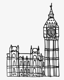 Drawn Big Ben England - Big Ben England Drawing, HD Png Download, Transparent PNG