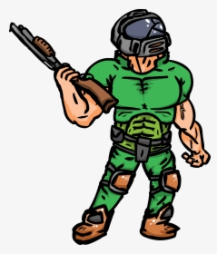 Drawing Art To Crack Transprent Png Free - Doomguy Art Png, Transparent Png, Transparent PNG