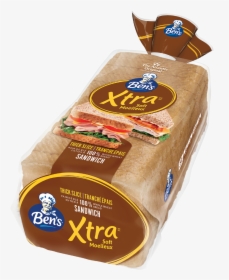Ben S® Xtra Sandwich Wheat Thick Bread - Ben's Whole Wheat Bread Nutritional Information, HD Png Download, Transparent PNG