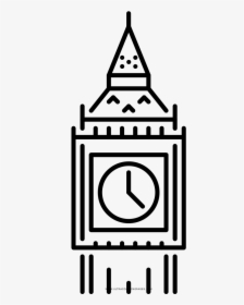 Big Ben Coloring Page - London Big Ben Icon Png, Transparent Png, Transparent PNG