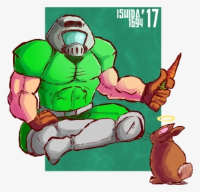 Cute Doomguy And Daisy, HD Png Download, Transparent PNG