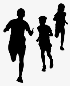 Family Running Png Transparent Images - Silhouette, Png Download, Transparent PNG