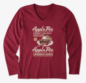 Women S Apple Pie Understands Long Sleeve Crusher Vee - Sweatshirt, HD Png Download, Transparent PNG