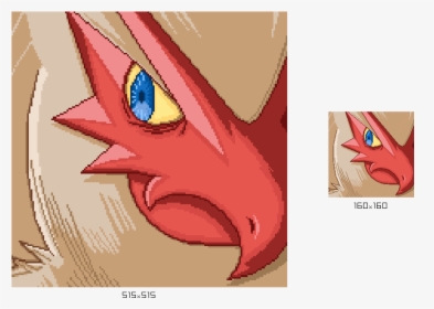 Blaziken Pixelart - Cartoon, HD Png Download, Transparent PNG