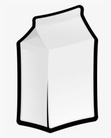 White,rectangle,angle - Milk Carton Cartoon No Background, HD Png Download, Transparent PNG