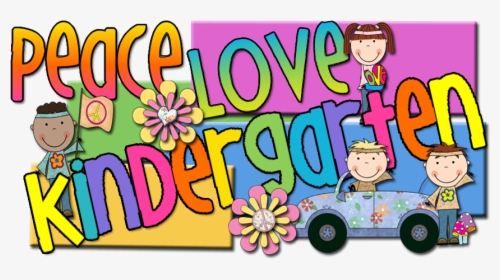 Peace, Love And Kindergarten - Cartoon, HD Png Download, Transparent PNG