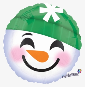 Holiday Balloons - Snowman - Snowman Face On Round, HD Png Download, Transparent PNG