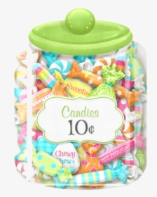 Jar Of Candy Pile Clip Art Image Transparent Png - Candy Jar Clip Art, Png Download, Transparent PNG