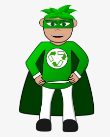 Standing,boy,grass - Recycle Superhero, HD Png Download, Transparent PNG