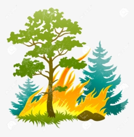 Safari Trees Jungle Encode Clipart To Base Free And - Forest Fire Clipart, HD Png Download, Transparent PNG