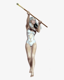 Girl And Magic Staff, HD Png Download, Transparent PNG