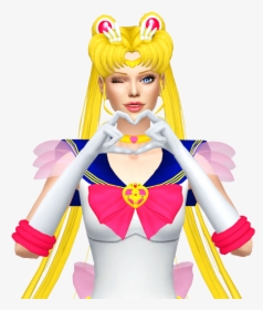 Sailor Moon Hair Png - Sims 4 Sailor Moon Hair Download, Transparent Png, Transparent PNG