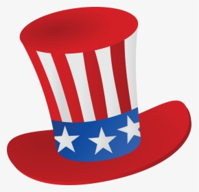Free Clipart Of A Patriotic American Top Hat - Uncle Sam Hat Png, Transparent Png, Transparent PNG