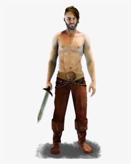 Warrior, Male, Sword, Muscular, Strong, Hero, Celt - Male Warrior With Sword, HD Png Download, Transparent PNG