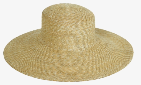 Wide Brim Flat Top Hat In Natural Straw - Cowboy Hat, HD Png Download, Transparent PNG