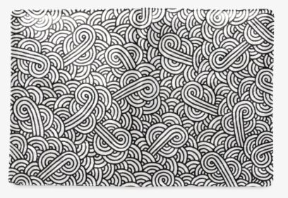 Black And White Swirls Doodles Custom Notebook B5, HD Png Download, Transparent PNG