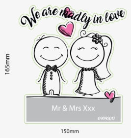 Picture Of Wedding Couple - Groom And Bride Sketch, HD Png Download, Transparent PNG