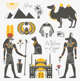 Transparent Pharoah Png - Ancient Egyptian Icons, Png Download, Transparent PNG