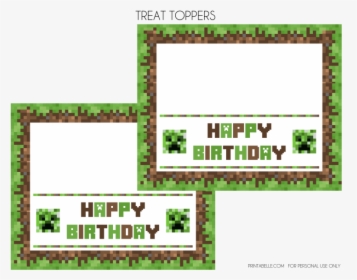 Free Minecraft Birthday Printables, HD Png Download, Transparent PNG