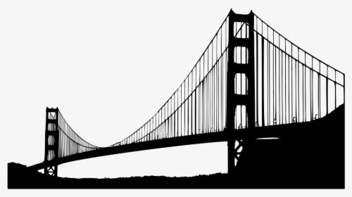 Golden Gate Bridge Silhouette - Golden Gate Bridge, HD Png Download, Transparent PNG