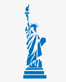 Statue Of Liberty Blue Silhouette - Blue Statue Of Liberty, HD Png Download, Transparent PNG