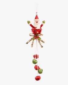 Santa With Jingle Bells - Christmas Tree, HD Png Download, Transparent PNG
