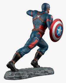 Captain America Statue Action Figure - Statue Figure Captain America, HD Png Download, Transparent PNG