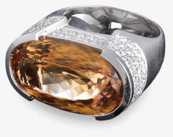 Imperial Topaz And Diamond Ring - Engagement Ring, HD Png Download, Transparent PNG