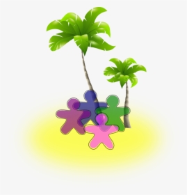 Transparent Paradise Clipart - Palm Tree Png, Png Download, Transparent PNG