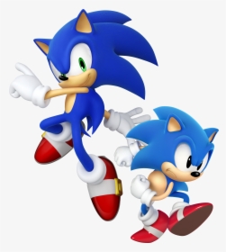 Modern And Classic Sonic, HD Png Download, Transparent PNG