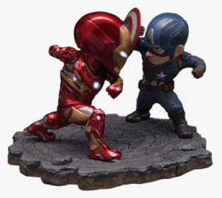Captain America Iron Man Civil War Statue, HD Png Download, Transparent PNG