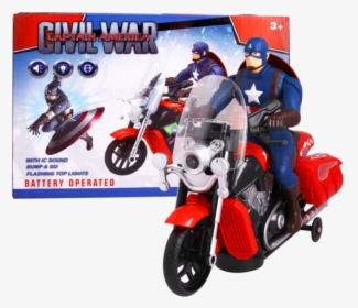 Pa Toys 2288b Captain America The Civil War Motorcycle - Civil War Captain America With Motorcycle, HD Png Download, Transparent PNG