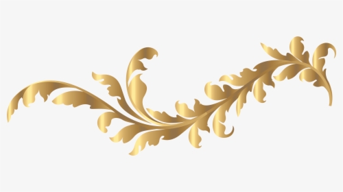 Floral Gold Element Clip Transparent Background - Gold Logo Design Png, Png Download, Transparent PNG