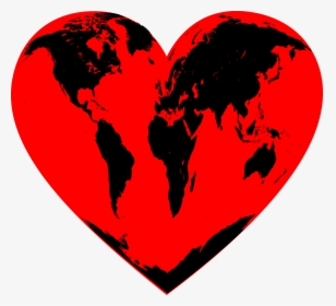 Planet Heart Clip Arts - Gray Blank World Map, HD Png Download, Transparent PNG