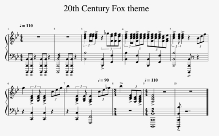 20th Century Fox Piano Notes, HD Png Download, Transparent PNG