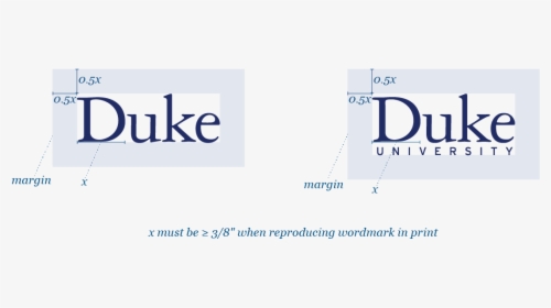 Two Versions Of The Duke Wordmark With Proportional - Duke University, HD Png Download, Transparent PNG
