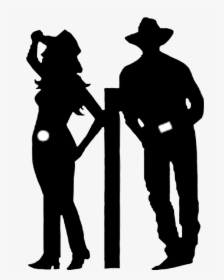 Cowgirl And Cowboy Silhouette , Png Download - Cowboy And Cowgirl Png, Transparent Png, Transparent PNG