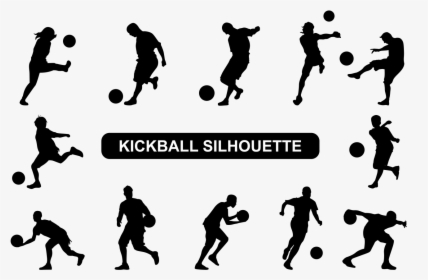 Silhouette,playing Sports,volleyball Player,throwing - Kickball Vector, HD Png Download, Transparent PNG