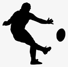 Sports Clipart Silhouette - Clipart Transparent Rugby Ball, HD Png Download, Transparent PNG