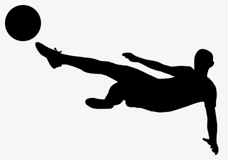 Silhouette, Football, Soccer, Ball, Boy, Competition - Background Sepak Bola Hitam Putih, HD Png Download, Transparent PNG
