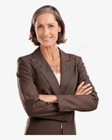 Older Business Woman - Business Woman Transparent Background, HD Png Download, Transparent PNG