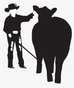 Transparent Cowboy Silhouette Png - Transparent Show Cow Silhouette, Png Download, Transparent PNG