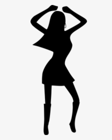 Silhouette Of Female Dancer Vector Image - Disco Dancer Silhouette, HD Png Download, Transparent PNG