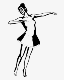 Silhouette Ballet Dancer Drawing Cc0 - Ballerina Ballet Dancer Drawing, HD Png Download, Transparent PNG