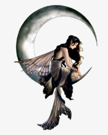 Fairy Sticker Elf Artist - Moon Goddess Png, Transparent Png, Transparent PNG