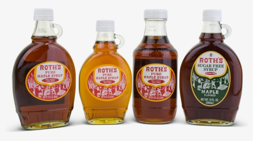 Bottles Of Various Kinds Of Roth S Pure Maple Syrup - Bottle, HD Png Download, Transparent PNG